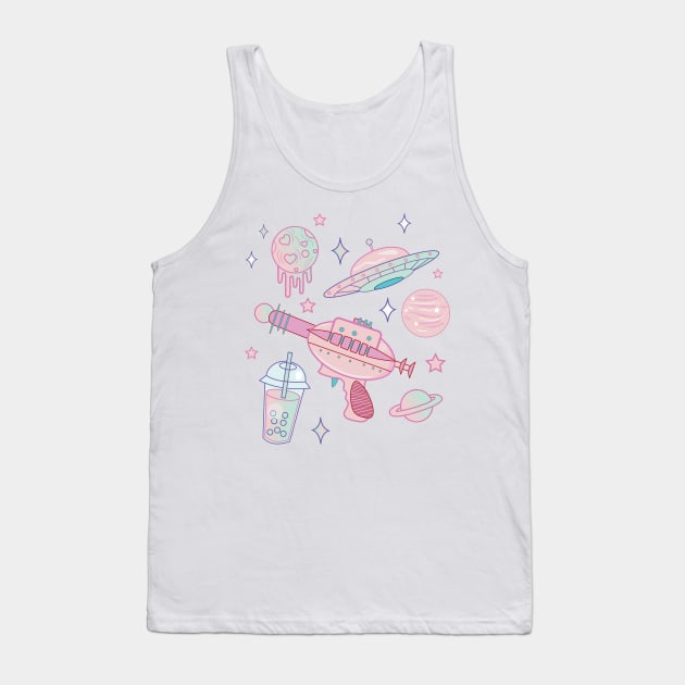 Alien Babe Pastel Goth Tee Tank Top by LunaElizabeth